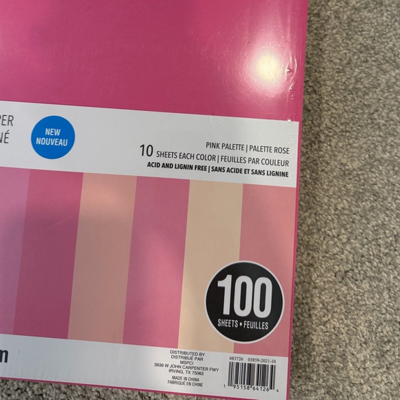NEW! Recollections Pink Cardstock Paper | Unopened | Purchased at Michael’s - Picture 4 of 6